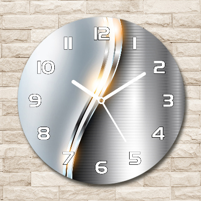 Wanduhr rund Metallabstraktion