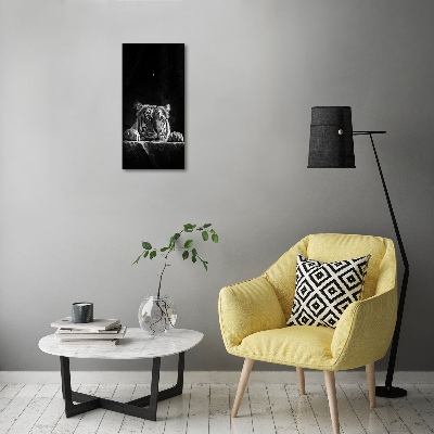 Moderne wanduhr Tiger