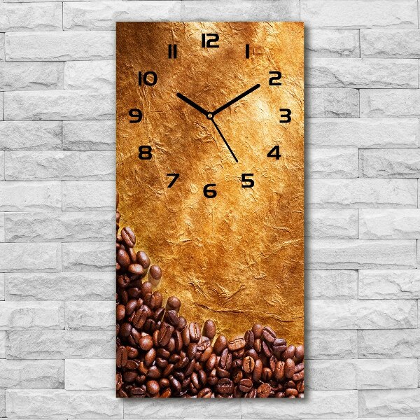 Moderne wanduhr Kaffeebohnen