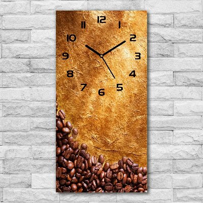 Moderne wanduhr Kaffeebohnen