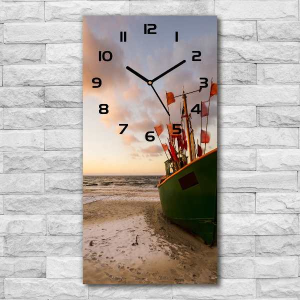 Moderne wanduhr Fischerboot