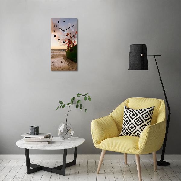 Moderne wanduhr Fischerboot