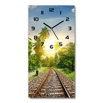 Wanduhr Eisenbahnschienen
