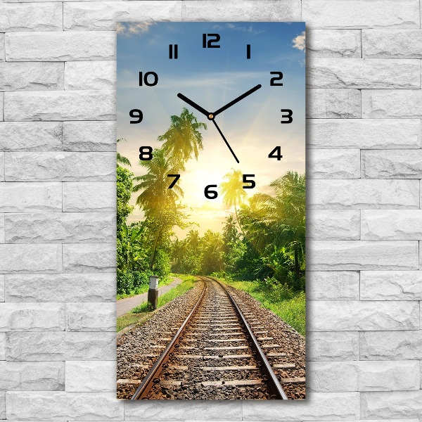 Wanduhr Eisenbahnschienen