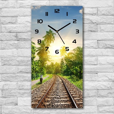 Wanduhr Eisenbahnschienen