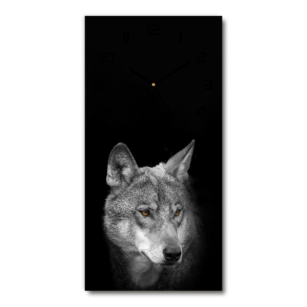 Moderne wanduhr Wolf