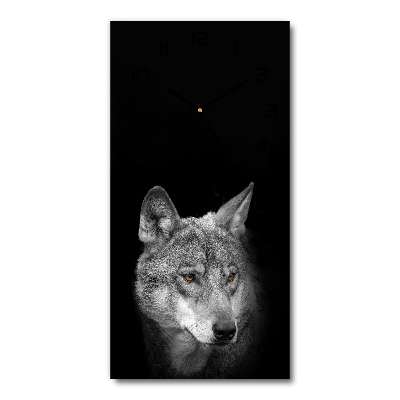 Moderne wanduhr Wolf