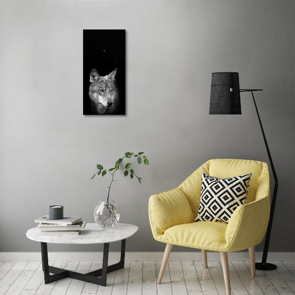 Moderne wanduhr Wolf