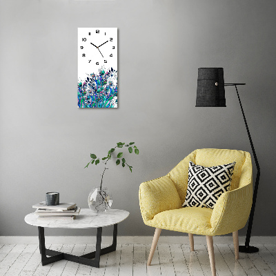 Wanduhr Pfauenfedern