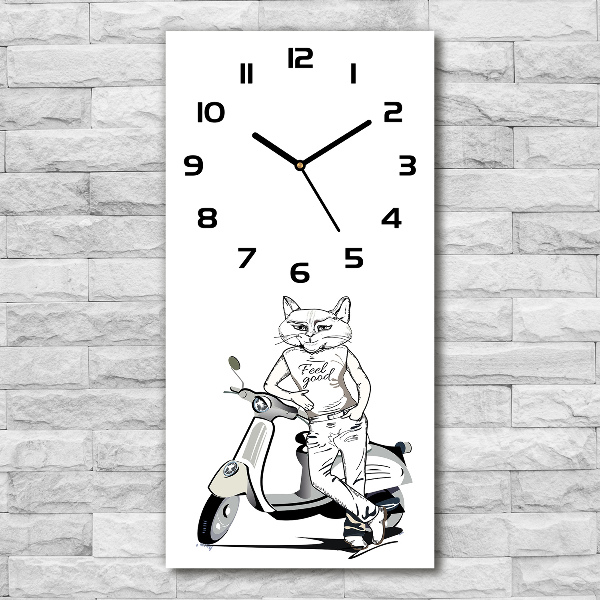 Moderne wanduhr Katzenmann
