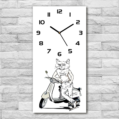Moderne wanduhr Katzenmann
