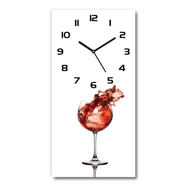 Wanduhr Ein Glas Wein