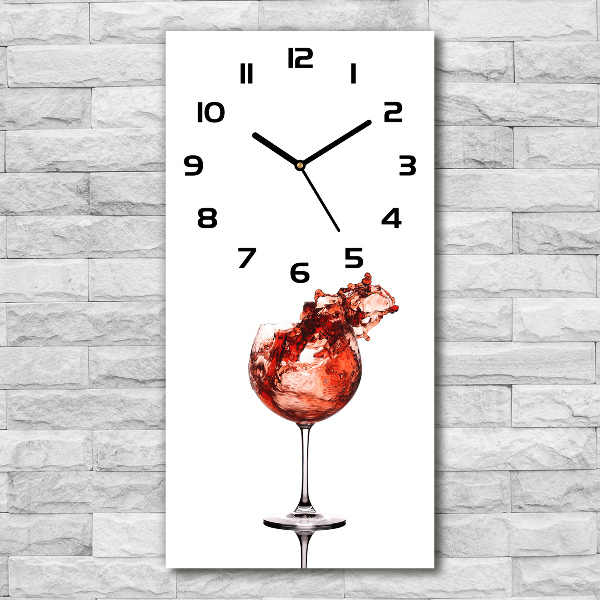Wanduhr Ein Glas Wein