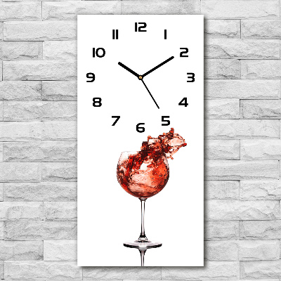 Wanduhr Ein Glas Wein