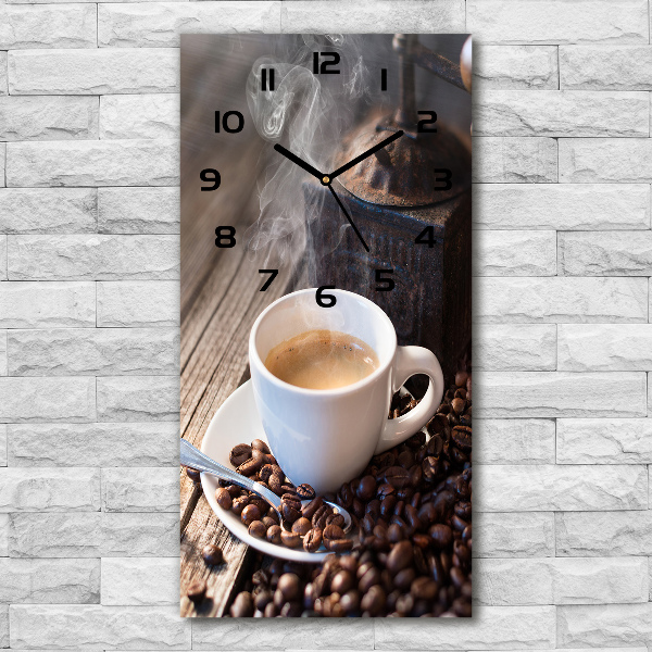 Moderne wanduhr Eine Tasse Kaffee