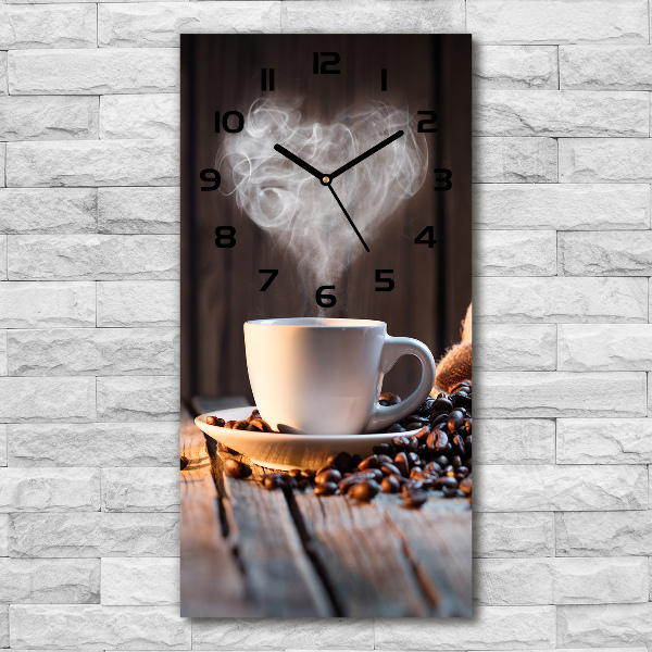 Wanduhr Eine Tasse Kaffee