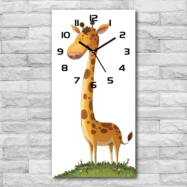 Moderne wanduhr Giraffe