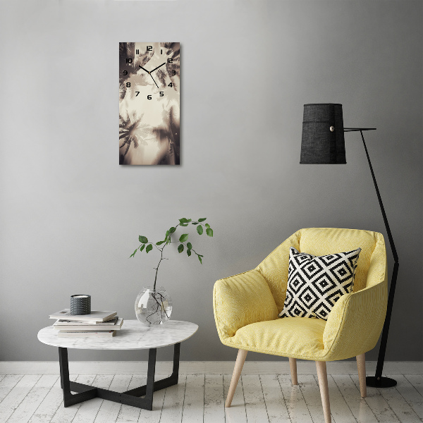 Moderne wanduhr Palmen