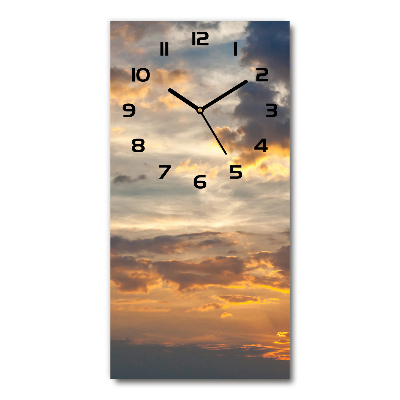 Wanduhr Sonnenuntergangshimmel