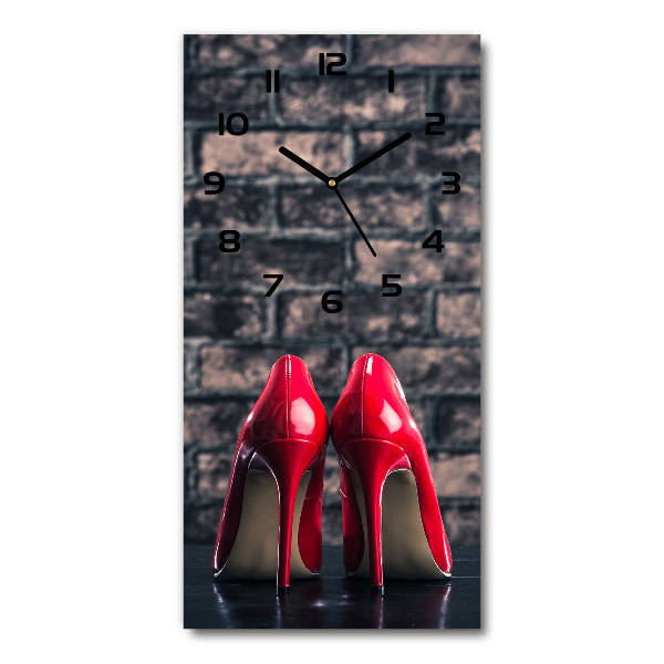 Moderne wanduhr Rote High Heels