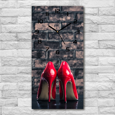 Moderne wanduhr Rote High Heels