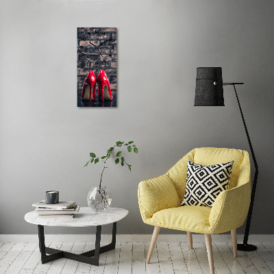 Moderne wanduhr Rote High Heels