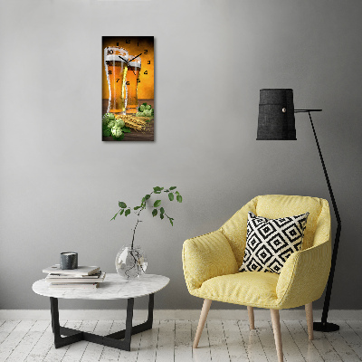 Wanduhr Zwei Gläser Bier