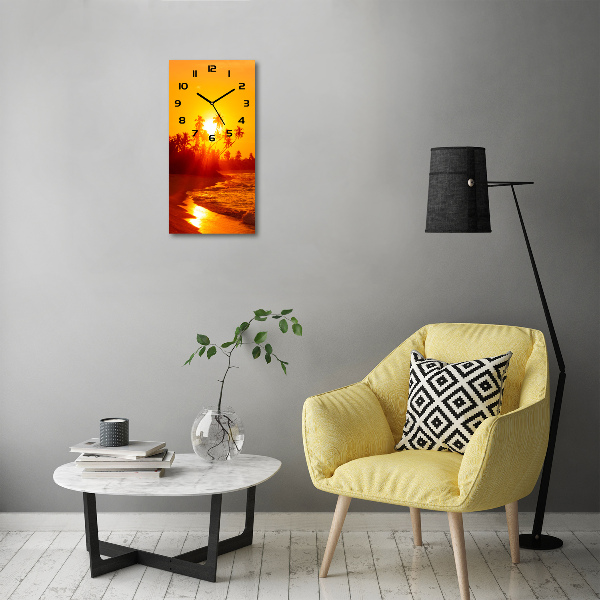 Moderne wanduhr Tropischer Strand