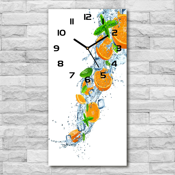 Moderne wanduhr Orangen