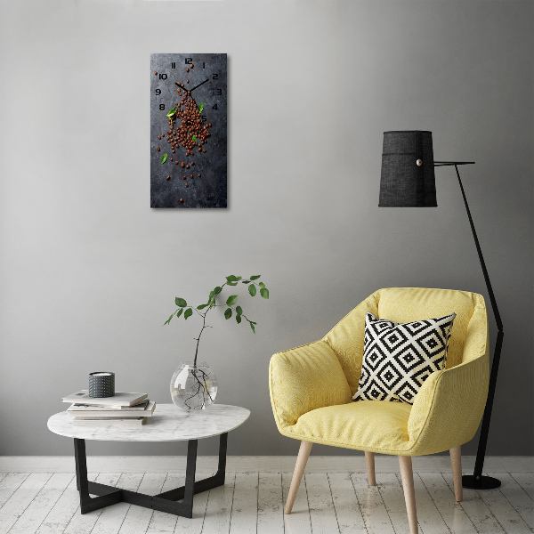 Moderne wanduhr Kaffeebohnen