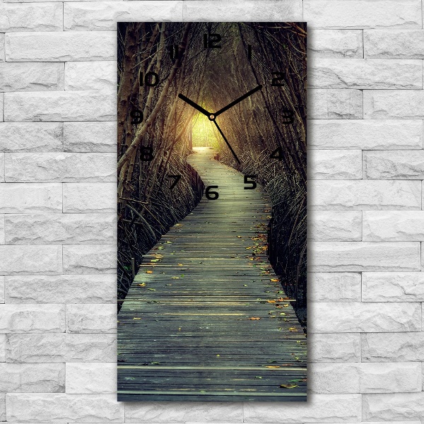 Moderne wanduhr Pfad im Wald