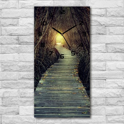 Moderne wanduhr Pfad im Wald