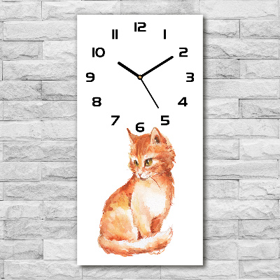 Moderne wanduhr Ingwerkatze