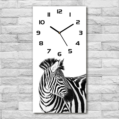 Wanduhr Zebra im Schnee