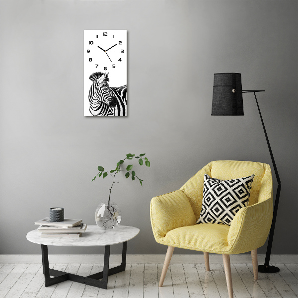 Wanduhr Zebra im Schnee