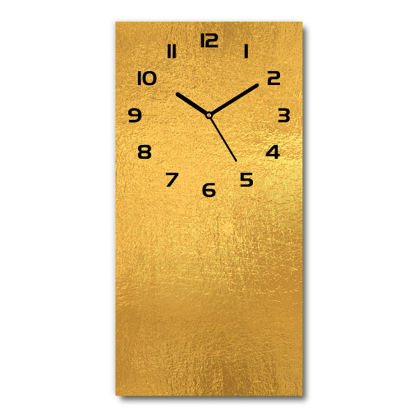 Wanduhr Goldfolienhintergrund