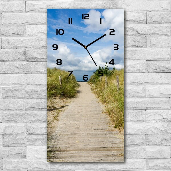Moderne wanduhr Weg zum Strand