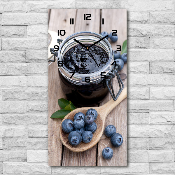 Moderne wanduhr Blaubeermarmelade
