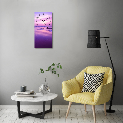 Moderne wanduhr Sonnenuntergang am Meer