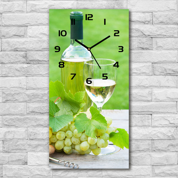 Wanduhr Trauben und Wein