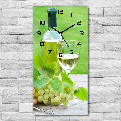 Wanduhr Trauben und Wein