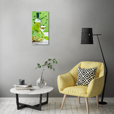 Wanduhr Trauben und Wein