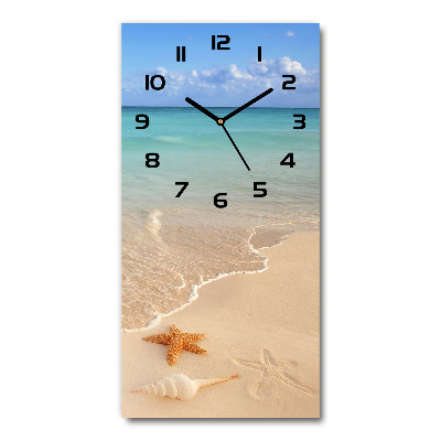 Moderne wanduhr Seesterne am Strand