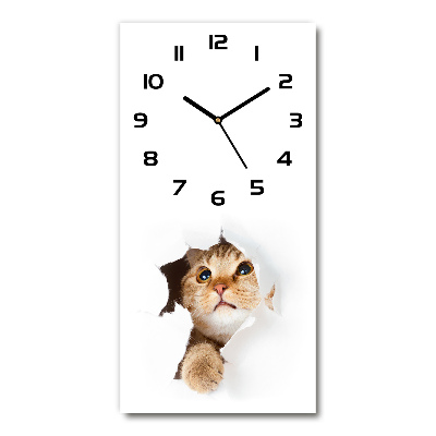 Moderne wanduhr Katze