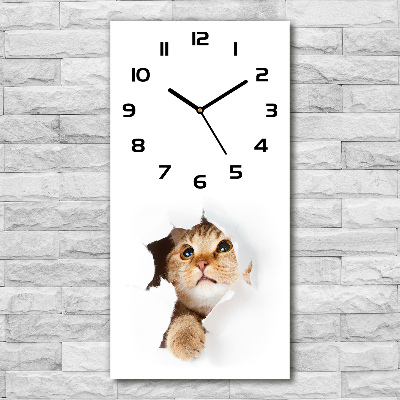 Moderne wanduhr Katze