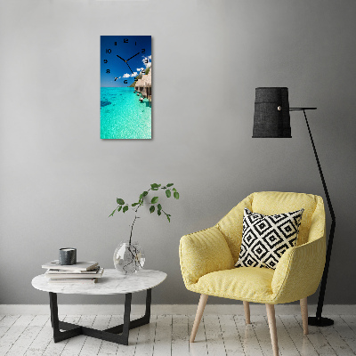 Moderne wanduhr Tropische Insel