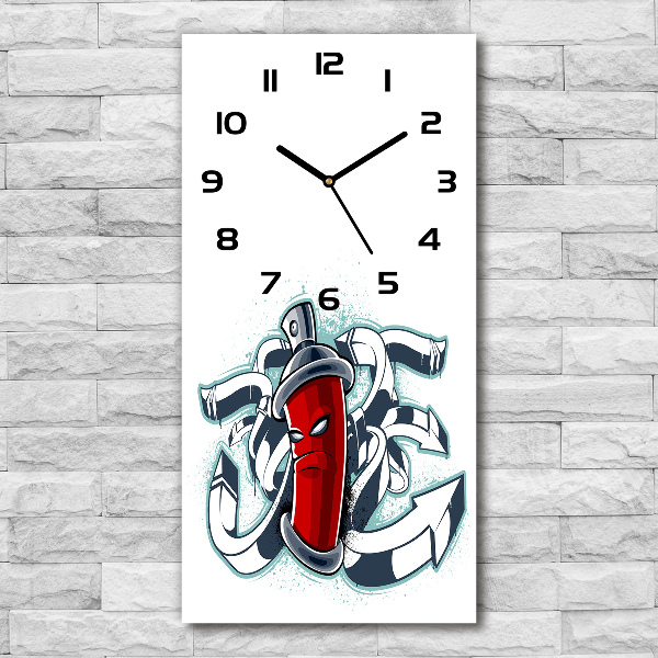 Moderne wanduhr Graffiti