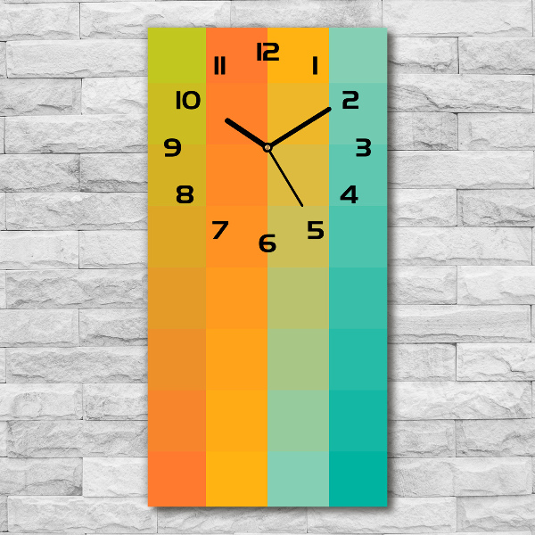 Wanduhr Bunte Quadrate