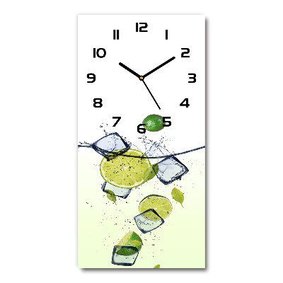 Moderne wanduhr Limetten und Eis