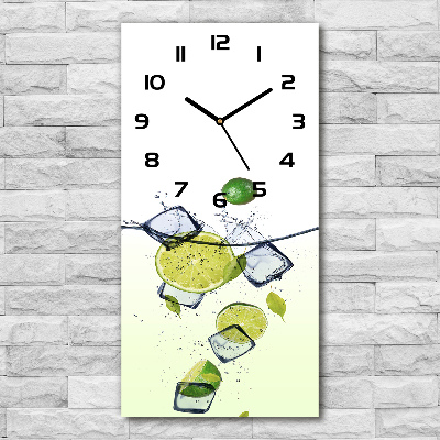 Moderne wanduhr Limetten und Eis